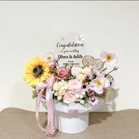 Bloom Box Akrilik Ucapan Wedding Bekasi Timur